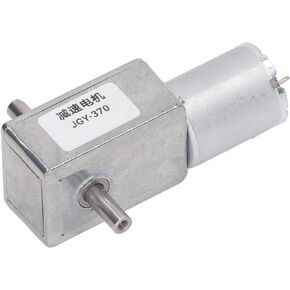 DC 12V Double Shafts Gear Motor DC Motor 25kg.cm 12mm Self Locking Reversible Worm Gear Motor Electric Gearbox Motor for Ovens Washing Machines Curtains (10RMP)