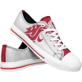FOCO womens Ncaa College Team Logo Fashion Low Top Canvas Sneakers Shoes