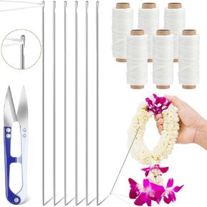 Leriton 13 Pcs Lei Needle Kit 14'', 12'', 9.1'' Needle Lei Making in Kuwait