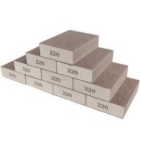 10 Pack 60 Grit Sanding Sponge, Washable and Reusable Sanding Blocks Great for Pot Brush Pan Brush Sponge Brush Glasses Sanding Wood Sanding Metal Sanding (60 Grit-10 Pack)