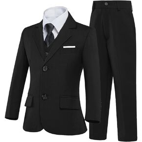 Boys’ Formal Suit Set, Toddler Tuxedos for Wedding, Suits for Teens Boy Dress School Clothes
