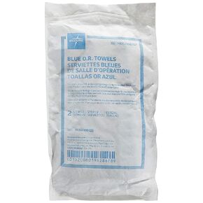 Medline Sterile Disposable Surgical Towels, Blue (Pack of 2)