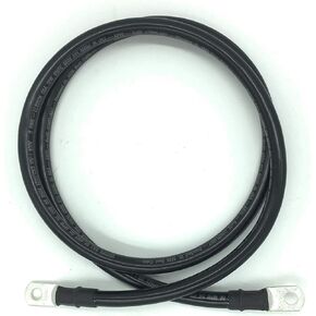 2 كابلات بطارية من الدرجة البحرية بمقياس AWG، مصنوعة في الولايات المتحدة الأمريكية، مجمعة بالكامل مع عروات معلبة شديدة التحمل، أطوال 1 قدم - 15 قدم متاحة (مجموعة حمراء/سوداء، عروات 2 قدم - 3/8 بوصة) in Kuwait