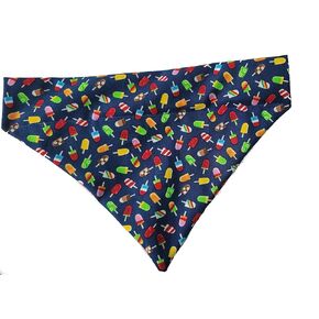 Summer Popsicles Over the Collar Dog Bandana That Slips onto Their Existing Collar Size (Small)