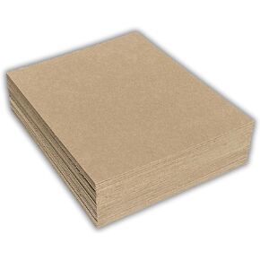 ARTCORR 100 Count Chipboard Sheets 8.5 x 11 inch - 22pt (Point) - .022" Thickness – Lightweight - Made in USA - Great for Cards, Papercrafts, Mixed Media & Home Décor - Eco Friendly - Brown