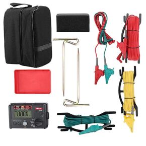 Earth Ground Insulation UT521 Digital Earth Tester Earth Ground Resistance Tester Kit Ohmmeter with Storage Case 50Hz/60Hz