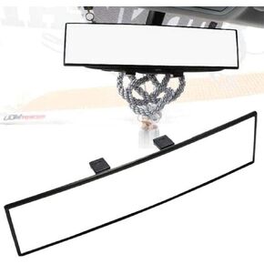 iJDMTOY Universal Fit JDM 300mm 12-Inch Wide Curve Clip On Rear View Mirror Compatible With Car SUV Van Truck, etc