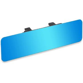 SkycropHD Car Interior Large Rear View Mirror, Clip on Wide Angle Panoramic Rearview Mirror to Eliminate Blind Spots – Flat, White,11.2in (289mm)
