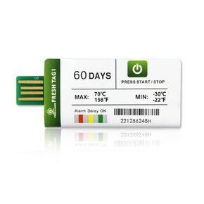 Freshliance 10packs USB Temperature Data Logger Recorder with PDF and CSV Reports High Accuracy Cover 7days Single Use Cold Chain Fresh Tag 1 New Version