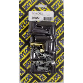 Taylor Cable 46051 Black Low Profile Distributor and Coil Boot/Terminal Kit - Set of 11