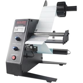 Automatic Label Dispenser, 110V Automatic Label Separator, Adjustable Speed Label Stripper, Electric Label Machine, Auto Counting 0-9999999, Label Width 4-140mm