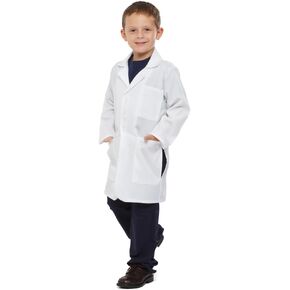 Dress Up America Lab Coat for Kids - Doctor's White Lab Coat Costume for Girls and Boys - 3/4 Length Lightweight Lab Coat