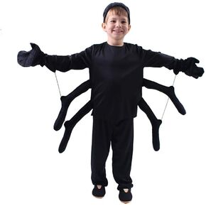 Spider Costume for Kids, Perfect for Halloween, Animal Dress up Party, Black,3-14Year