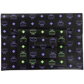 MCM Color Splash Logo Pouch Dahlia Purple/Summer Green One Size