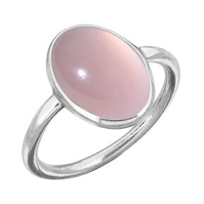 Rose Quartz Silver Ring | Natural Oval Cabochon Rose Quartz Ring | Sterling Silver 925 | January Birthstone | Handmade Jewelry (9)