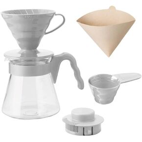 Hario V60 Pour Over Coffee Starter Set, Size 02, Black