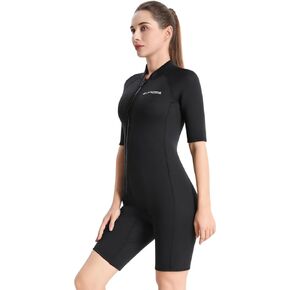LayaTone Wetsuits for Men Wetsuit Women, 3mm Neoprene Wetsuit Full Body Front Zipper Wet Suits for Diving Snorkeling Surfing Swimming in Cold Water
