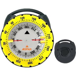 AOFAR Dive Compass AF-Q60C Waterproof, Durable, Compact. Compass with Hose clamp Design for Sailing, Diving