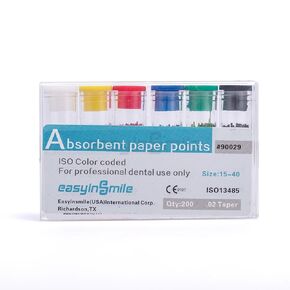 Dental Absorbent Paper Points Color Coded .02/.04/.06 Tapper For Root Canal Endodontic (.06 Taper, 15)