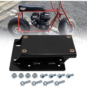 حامل لوحة رفع المحرك RULLINE لمحرك Predator 196cc / 212cc على دراجات Coleman الصغيرة - يوفر رفع 1 3/4 بوصة، أسود in Kuwait