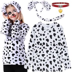 ZeroShop 101 Days of School Costume Kids, Boys Dalmatian Clothes Shirt Outfit Ears Headband Accessories