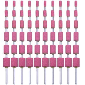 72 Pack Grinding Stone Set 1/8" Shank, Sanding Drill Bit for Rotary Tool Flap Wheel for Grinding, Polishing, Deburring Ferrous Metal(12/10/8/6/5/4mm Bullet Shape)