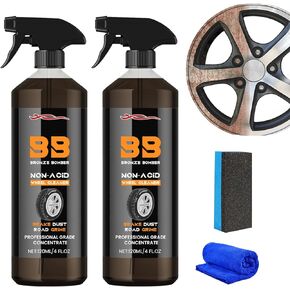 2PCS Brake Bomber Cleaner Powerful Wheel Cleaner, 120ML BB Break Bomber Non-Acid Wheel Cleaner, Perfect for Cleaning Wheels and Tires, Rim Cleaner & Brake Dust Remover
