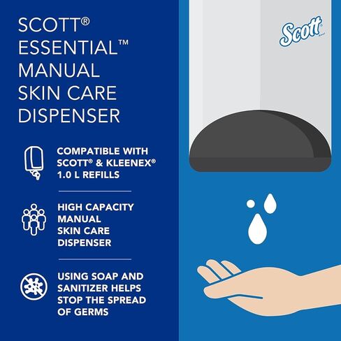 موزع العناية بالبشرة اليدوي Scott® Essential™ (92145)، أسود، 4.85 بوصة × 8.36 بوصة × 5.43 بوصة (الكمية 1) in Kuwait