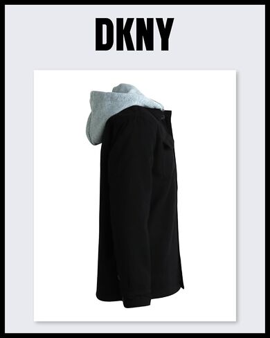 DKNY Boys' Shirt Jacket - Sherpa Lined Button Down Flannel Shacket - Heavyweight Long Sleeve Shirt Jacket for Boys (S-XL) in Saudi Arabia