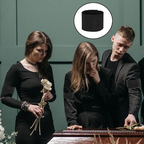 20 قطعة من شريط الذراع المطاطي الأسود، حزام يد تذكاري للحداد على الجنازة، شريط حداد للجنازة، حزام يد أسود لكرة القدم لكرة القدم، حزام يد رياضي لتدريب كرة القدم in Kuwait