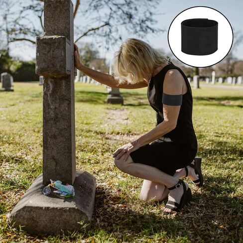 20 قطعة من شريط الذراع المطاطي الأسود، حزام يد تذكاري للحداد على الجنازة، شريط حداد للجنازة، حزام يد أسود لكرة القدم لكرة القدم، حزام يد رياضي لتدريب كرة القدم in Kuwait