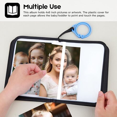 Baby Photo Book Holds 21 4x6 Photos, My First Photo Book for Baby or Toddlers, Love" Baby Photo Album Soft Cloth Family Book, Cute Book Gift for Babies Shower Newborns Family Photos (Pink) in Kuwait