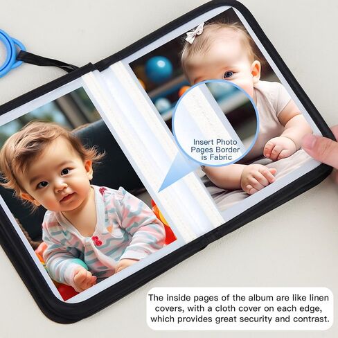 Baby Photo Book Holds 21 4x6 Photos, My First Photo Book for Baby or Toddlers, Love" Baby Photo Album Soft Cloth Family Book, Cute Book Gift for Babies Shower Newborns Family Photos (Pink) in Kuwait