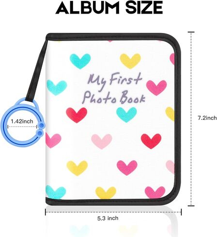 Baby Photo Book Holds 21 4x6 Photos, My First Photo Book for Baby or Toddlers, Love" Baby Photo Album Soft Cloth Family Book, Cute Book Gift for Babies Shower Newborns Family Photos (Pink) in Kuwait