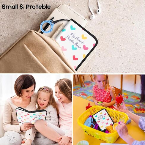 Baby Photo Book Holds 21 4x6 Photos, My First Photo Book for Baby or Toddlers, Love" Baby Photo Album Soft Cloth Family Book, Cute Book Gift for Babies Shower Newborns Family Photos (Pink) in Kuwait