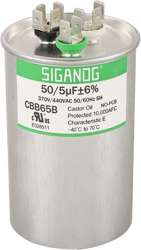 35+5 MFD 35/5 uF 370 or 440 Volt CBB65B Capacitor for AC Motor Run，Condenser Straight Cool，Heat Pump， Air Conditioner，HVAC Capacitor in Saudi Arabia