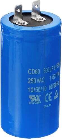 مكثف تشغيل PATIKIL CD60، 300 فائق التوهج/MFD 250VAC 15% تسامح 50/60 هرتز مكثف بدء تشغيل المحرك لمحرك ضاغط الهواء يبدأ في التشغيل in Saudi Arabia