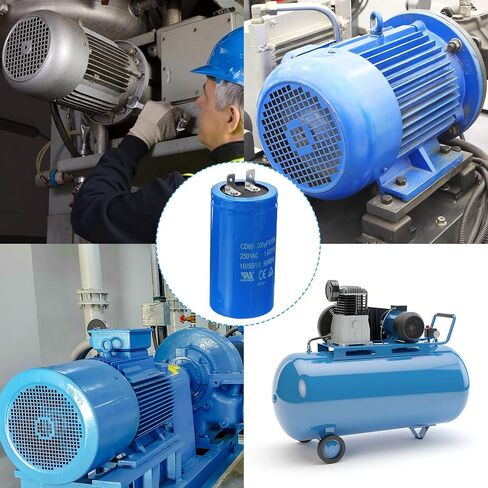 مكثف تشغيل PATIKIL CD60، 300 فائق التوهج/MFD 250VAC 15% تسامح 50/60 هرتز مكثف بدء تشغيل المحرك لمحرك ضاغط الهواء يبدأ في التشغيل in Saudi Arabia