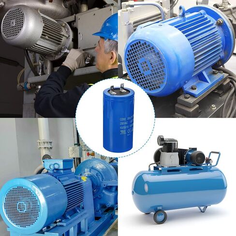 مكثف تشغيل PATIKIL CD60، 300 فائق التوهج/MFD 250VAC 15% تسامح 50/60 هرتز مكثف بدء تشغيل المحرك لمحرك ضاغط الهواء يبدأ في التشغيل in Saudi Arabia