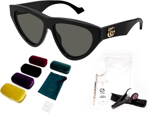 Gucci GG1333S Cat-Eye shape Women Sunglasses + Bundle with eSHADES Luxury Eyewear Kit in Saudi Arabia