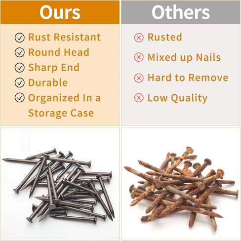 150 مسمارًا من الفولاذ المقسى | مجموعة متنوعة من مسامير الأجهزة 40 * 0.98 بوصة، 40 * 1.18 بوصة، 20 * 1.57 بوصة، 20 * 1.96 بوصة، 10 * 2.36 بوصة | أظافر مسطحة وخرسانية in Kuwait