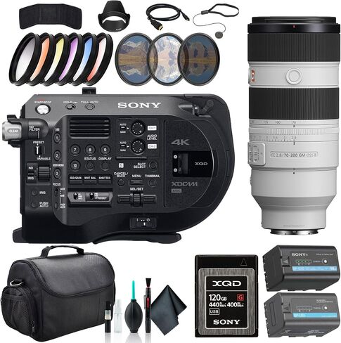 Sony PXW-FS7M2 XDCAM Super 35 Camera System PXW-FS7M2, FE 70-200mm Lens, 120GB Memory Card, BP-U35 Battery, Filter Kit, Color Filter Kit, Lens Hood, Bag, Memory Card Wallet, and More in Saudi Arabia