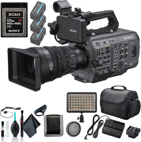 Sony PXW-FX9K XDCAM 6K Full-Frame Camera System with 28-135mm f/4 G OSS Lens PXW-FX9VK, 120GB Memory Card, Bag, Memory Card Wallet, Cap Keeper, Cleaning Kit in Saudi Arabia