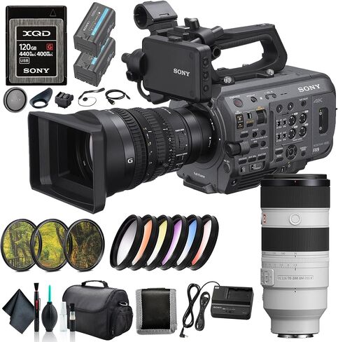 Sony PXW-FX9K XDCAM 6K Full-Frame Camera System with 28-135mm f/4 G OSS Lens PXW-FX9VK, Sony FE 70-200mm Lens, 120GB Memory Card, BP-U35 Battery, Filter Kit, Color Filter Kit, and More in Saudi Arabia