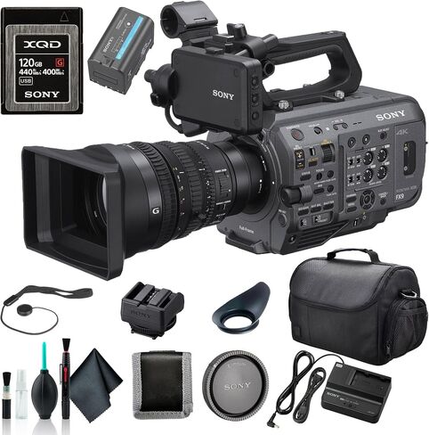 Sony PXW-FX9K XDCAM 6K Full-Frame Camera System with 28-135mm f/4 G OSS Lens PXW-FX9VK, Sony 64GB XQD Card, BP-U35 Battery, Pro Case, Deluxe Cleaning Set, HDMI Cable, Memory Card Wallet in Saudi Arabia