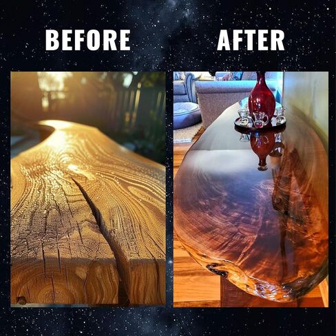 34 Ounce Epoxy Resin Kit - Crystal Clear Epoxy Resin Kit & Hardener for DIY Art, Mold Casting, Jewelry Making, Coasters, Table Top, Countertop Coating - Food Safe, Heat & UV Resistant in Kuwait