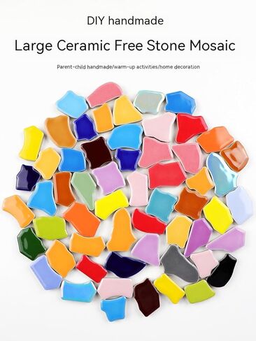 200 جرام اليدوية DIY لوازم الديكور المنزل مختلط اللون بلاط الفسيفساء الخزفي غير النظامية اللون بلاط الفسيفساء الخزفي (مختلط الألوان) in Kuwait