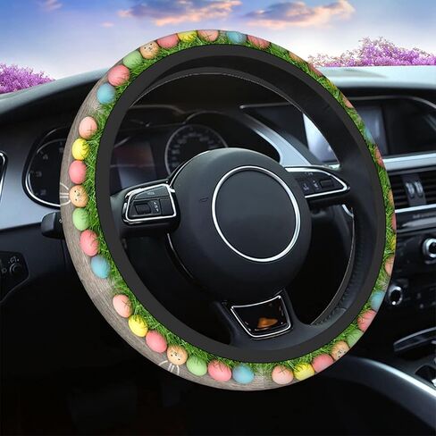 Swono Mermaid Bling Steering Wheel Cover Universal 15 Inch Abstract Blue and Purple Mermaid Fish Scale Neoprene Car Steering Wheel Covers Stretchy Car Accessories for Women in Kuwait