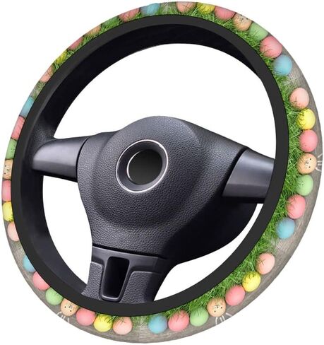 Swono Mermaid Bling Steering Wheel Cover Universal 15 Inch Abstract Blue and Purple Mermaid Fish Scale Neoprene Car Steering Wheel Covers Stretchy Car Accessories for Women in Kuwait