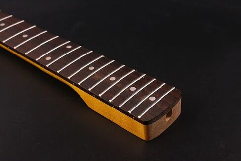 Maple Guitar Neck 21 fret 25.5inch Rosewood Fretboard Yellow Paint Dot Inaly Electric Guitar Neck Replacement in Saudi Arabia
